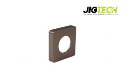 JTA5303 Jigtech Black Nickel Square Passage Cover Rose &lpar;pair&rpar;