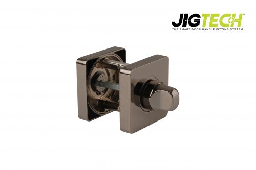 Click Here To Enlarge This Photo Of JTA5603 Jigtech Black Nickel Square Bathroom Turn & Release Set