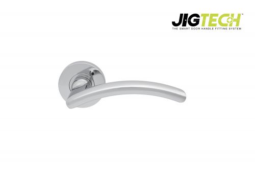 Click Here To Enlarge This Photo Of JTF1010-F Jigtech Polished Chrome 'Viper' Lever On Rose &lbrack;CE&rsqb;