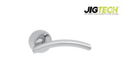 JTF1010-F Jigtech Polished Chrome 'Viper' Lever On Rose &lbrack;CE&rsqb;
