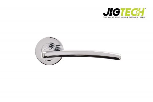 Click Here To Enlarge This Photo Of JTF1020-F Jigtech Polished Chrome 'Condor' Lever On Rose &lbrack;CE&rsqb;
