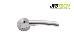 JTF1065-F Jigtech Polished Chrome&sol;Satin Chrome 'Ultro' Lever On Rose &lbrack;CE&rsqb;
