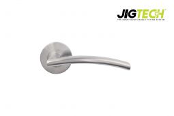 JTF1205-F Jigtech Satin Chrome 'Sabre' Lever On Rose &lbrack;CE&rsqb;