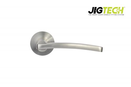 Click Here To Enlarge This Photo Of JTF1220-F Jigtech Satin Chrome 'Condor' Lever On Rose &lbrack;CE&rsqb;