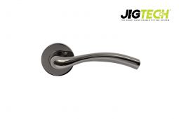 JTF1400-F Jigtech Black Nickel 'Solar' Lever On Rose &lbrack;CE&rsqb;