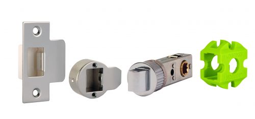 Click Here To Enlarge This Photo Of JTL4020-F Jigtech Polished Chrome&sol;Polished Stainless 57mm&nbsp; Smart Passage Latch - CE&sol;Fire Rated