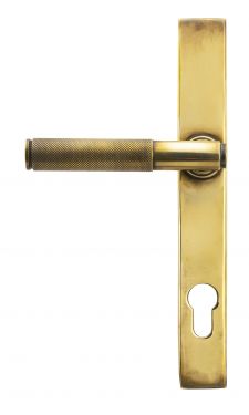 Click Here To Enlarge This Photo Of 45499 From The Anvil Aged Brass Brompton Slimline Lever Espag&period; Lock Set - 92mm centres - 212mm screw centres