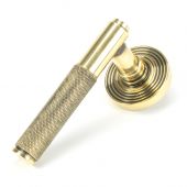 45661 From The Anvil Aged Brass Brompton Lever on Rose Set &lpar;Beehive&rpar;