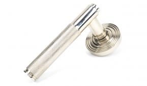 45669 From The Anvil Polished Nickel Brompton Lever on Rose Set &lpar;Beehive&rpar;