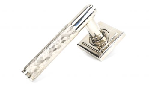 Click Here To Enlarge This Photo Of 45670 From The Anvil Polished Nickel Brompton Lever on Rose Set &lpar;Square&rpar;