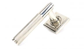 45670 From The Anvil Polished Nickel Brompton Lever on Rose Set &lpar;Square&rpar;