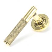 49993 From The Anvil Aged Brass Brompton Lever on Rose Set &lpar;Plain&rpar; - Unsprung