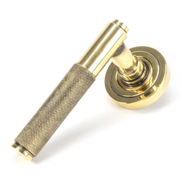 Click Here To Enlarge This Photo Of 49994 From The Anvil Aged Brass Brompton Lever on Rose Set &lpar;Art Deco&rpar; - Unsprung