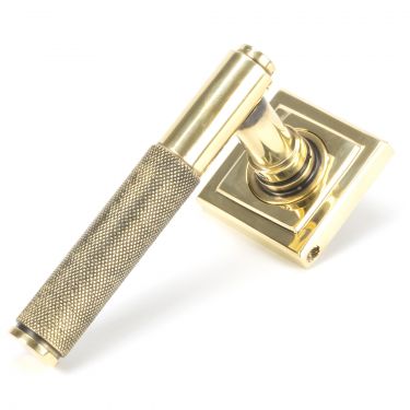Click Here To Enlarge This Photo Of 49996 From The Anvil Aged Brass Brompton Lever on Rose Set &lpar;Square&rpar; - Unsprung