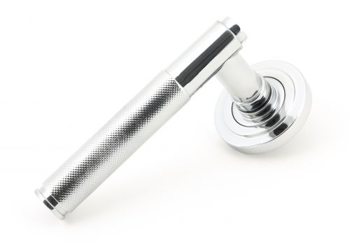 Click Here To Enlarge This Photo Of 49998 From The Anvil Polished Chrome Brompton Lever on Rose Set &lpar;Art Deco&rpar; - Unsprung