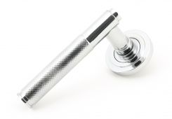 49998 From The Anvil Polished Chrome Brompton Lever on Rose Set &lpar;Art Deco&rpar; - Unsprung