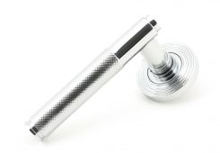 49999 From The Anvil Polished Chrome Brompton Lever on Rose Set &lpar;Beehive&rpar; - Unsprung