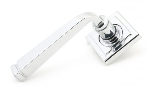 Click Here To Enlarge This Photo Of 45618 From The Anvil Polished Chrome Avon Round Lever on Rose Set &lpar;Square&rpar;