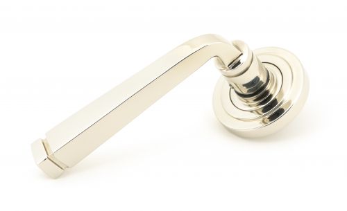 Click Here To Enlarge This Photo Of 45620 From The Anvil Polished Nickel Avon Round Lever on Rose Set &lpar;Art Deco&rpar;