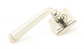 45622 From The Anvil Polished Nickel Avon Round Lever on Rose Set &lpar;Square&rpar;