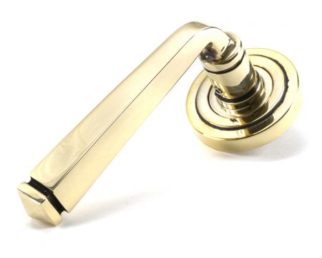 Click Here To Enlarge This Photo Of 49946 From The Anvil Aged Brass Avon Round Lever on Rose Set &lpar;Art Deco&rpar; - Unsprung