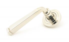49954 From The Anvil Polished Nickel Avon Round Lever on Rose Set &lpar;Art Deco&rpar; - Unsprung