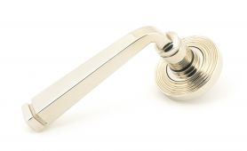49955 From The Anvil Polished Nickel Avon Round Lever on Rose Set &lpar;Beehive&rpar; - Unsprung