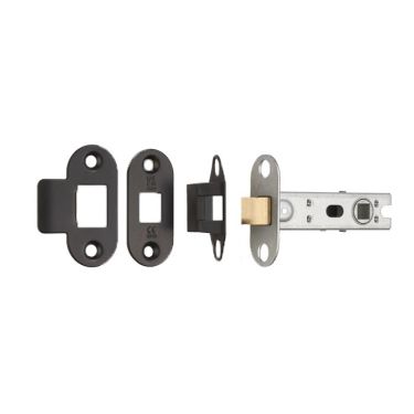 Click Here To Enlarge This Photo Of BTL30MB&sol;R - Carlisle Brass Eurospec 76mm CE Tubular Mortice Latch &lpar;Radius&rpar; Matt Black