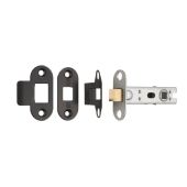 BTL30MB&sol;R - Carlisle Brass Eurospec 76mm CE Tubular Mortice Latch &lpar;Radius&rpar; Matt Black