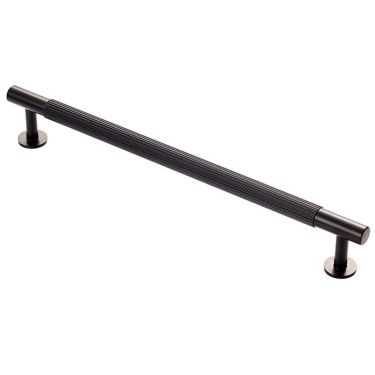 Click Here To Enlarge This Photo Of FTD710EMB - Carlisle Brass Fingertip Design 'Lines' Pull Handle 274mm &lpar;224mm c&sol;c&rpar; Matt Black