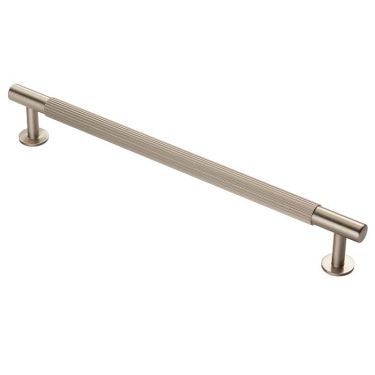 Click Here To Enlarge This Photo Of FTD710ESN - Carlisle Brass Fingertip Design 'Lines' Pull Handle 274mm &lpar;224mm c&sol;c&rpar; Satin Nickel