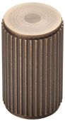 FTD712AB - Carlisle Brass Fingertip Design 'Lines' Knob 18mm dia &lpar;30mm projection&rpar; Antique Brass