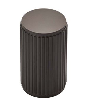 Click Here To Enlarge This Photo Of FTD712MB - Carlisle Brass Fingertip Design 'Lines' Knob 18mm dia &lpar;30mm projection&rpar; Matt Black