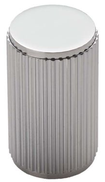 Click Here To Enlarge This Photo Of FTD712CP - Carlisle Brass Fingertip Design 'Lines' Knob 18mm dia &lpar;30mm projection&rpar; Polished Chrome