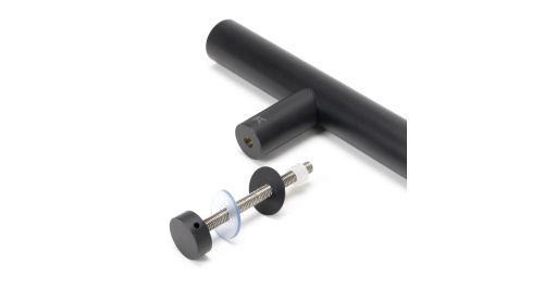 Click Here To Enlarge This Photo Of 50267 From The Anvil Matt Black SS &lpar;316&rpar; 1800mm T Bar Handle Bolt Fix 32mm dia&period;