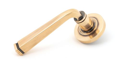 Click Here To Enlarge This Photo Of 46093 From The Anvil Polished Bronze Avon Round Lever on Rose Set &lpar;Plain&rpar;
