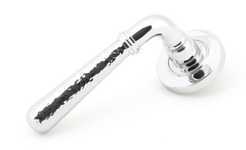 Click Here To Enlarge This Photo Of 50041 From The Anvil Polished Chrome Hammered Newbury Lever on Rose Set &lpar;Plain&rpar; - Unsprung