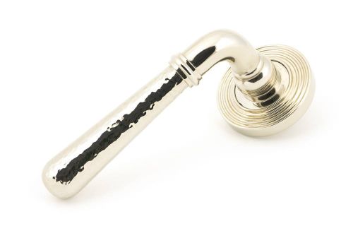 Click Here To Enlarge This Photo Of 50047 From The Anvil Polished Nickel Hammered Newbury Lever on Rose Set &lpar;Beehive&rpar; - Unsprung
