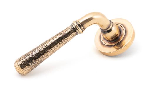 Click Here To Enlarge This Photo Of 46085 From The Anvil Polished Bronze Hammered Newbury Lever on Rose Set &lpar;Plain&rpar;