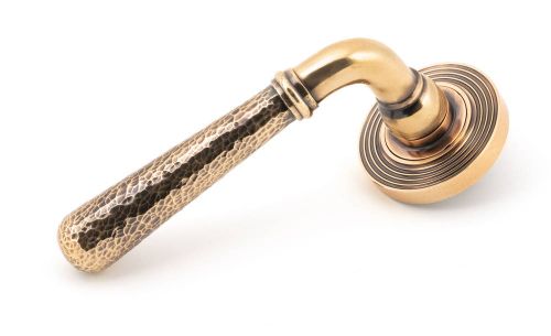 Click Here To Enlarge This Photo Of 50055 From The Anvil Polished Bronze Hammered Newbury Lever on Rose Set &lpar;Beehive&rpar; - Unsprung
