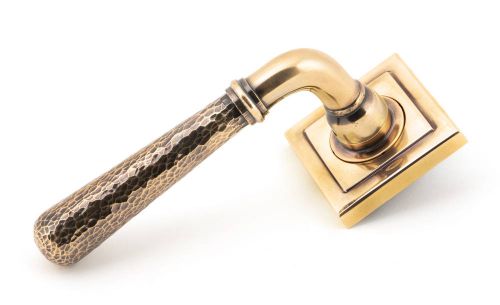 Click Here To Enlarge This Photo Of 50056 From The Anvil Polished Bronze Hammered Newbury Lever on Rose Set &lpar;Square&rpar; - Unsprung
