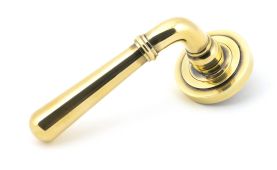 45756 From The Anvil Aged Brass Newbury Lever on Rose Set &lpar;Art Deco&rpar;