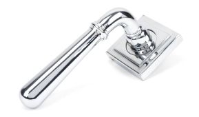 46056 From The Anvil Polished Chrome Newbury Lever on Rose Set &lpar;Square&rpar;