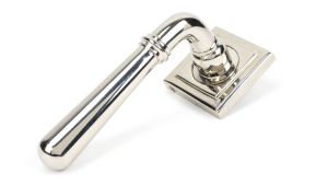 46060 From The Anvil Polished Nickel Newbury Lever on Rose Set &lpar;Square&rpar;