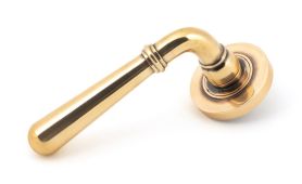 46065 From The Anvil Polished Bronze Newbury Lever on Rose Set &lpar;Plain&rpar;
