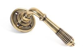 50086 From The Anvil Aged Brass Reeded Lever on Rose Set - Unsprung