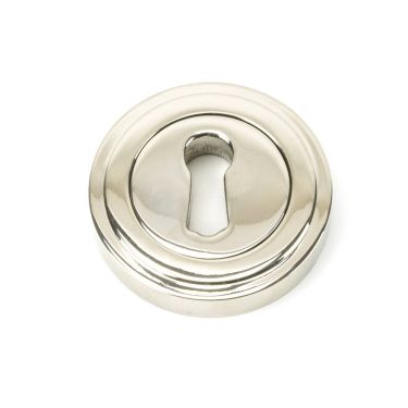 Click Here To Enlarge This Photo Of 45692 From The Anvil Polished Nickel Round Escutcheon &lpar;Art Deco&rpar;