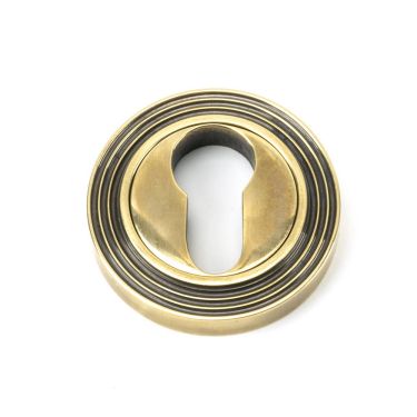 Click Here To Enlarge This Photo Of 45709 From The Anvil Aged Brass Round Euro Escutcheon &lpar;Beehive&rpar;