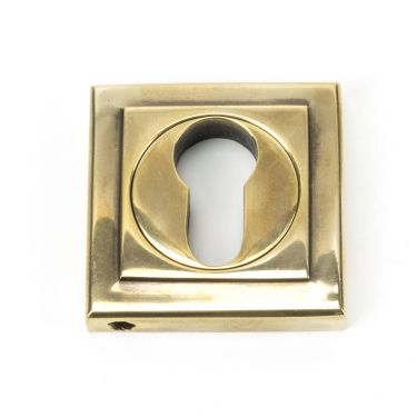 Click Here To Enlarge This Photo Of 45710 From The Anvil Aged Brass Round Euro Escutcheon &lpar;Square&rpar;