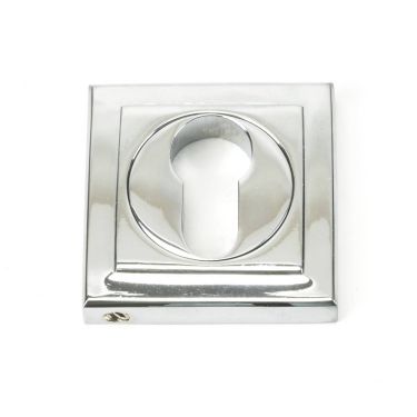 Click Here To Enlarge This Photo Of 45714 From The Anvil Polished Chrome Round Euro Escutcheon &lpar;Square&rpar;